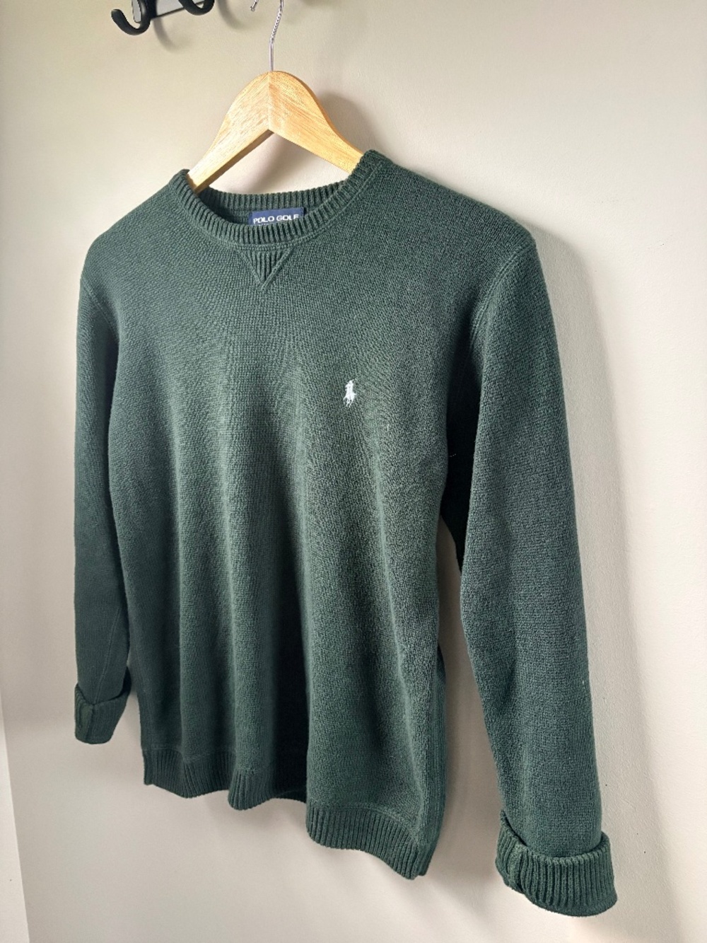 Polo Ralph Lauren Dark Green Crewneck Sweater Cotton